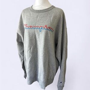 Champion Men's Crewneck Sweater in Gray